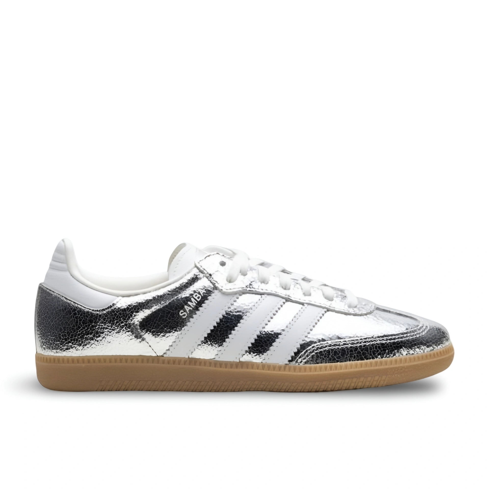 Adidas Samba OG Metallic Silver & White - level Shoes Level Shoes Adidas Samba OG Metallic Silver & White - level Shoes Level Shoes