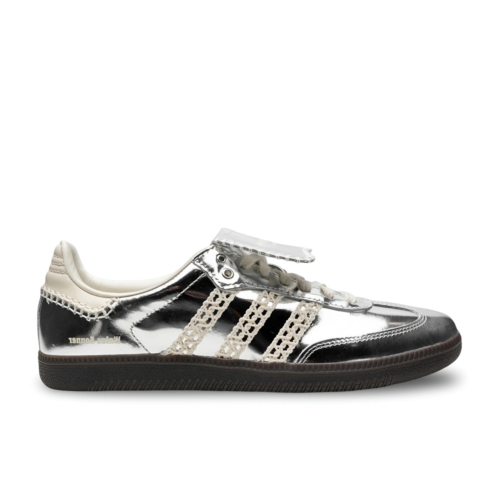 Adidas Samba x Wales Bonner Metallic Silver Sneakers - level Shoes