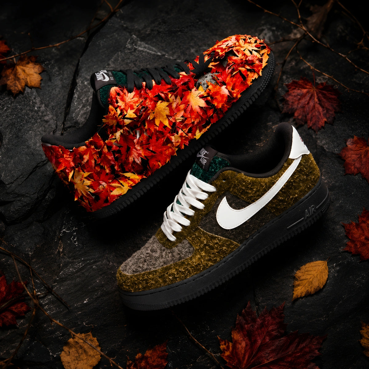 Nike Air Force 1 Leaf Camo Olive Sneakers, product photo 6 of 6