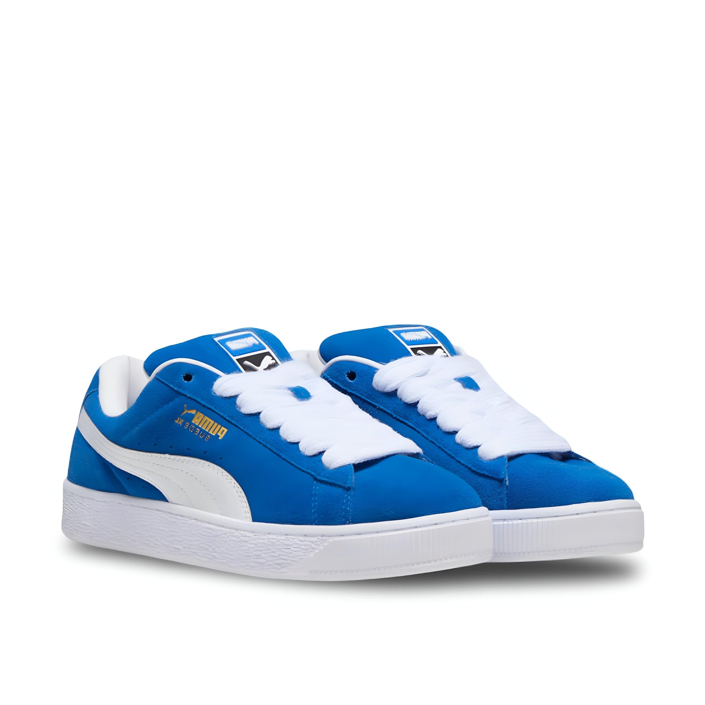 Puma Suede XL trainers in blue/white