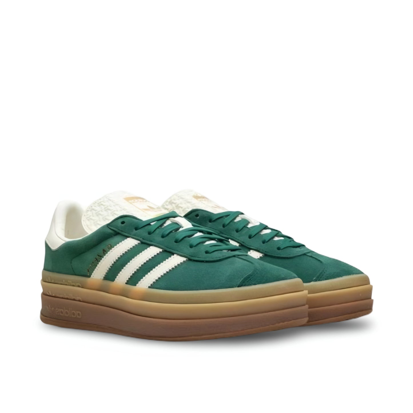 adidas gazelle bold green/White /gold