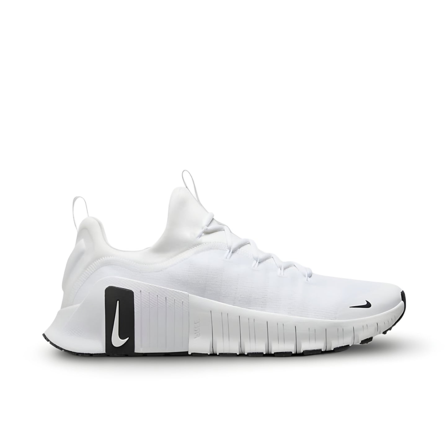 Nike Free Metcon 6 "White/White/Black" Shoes.