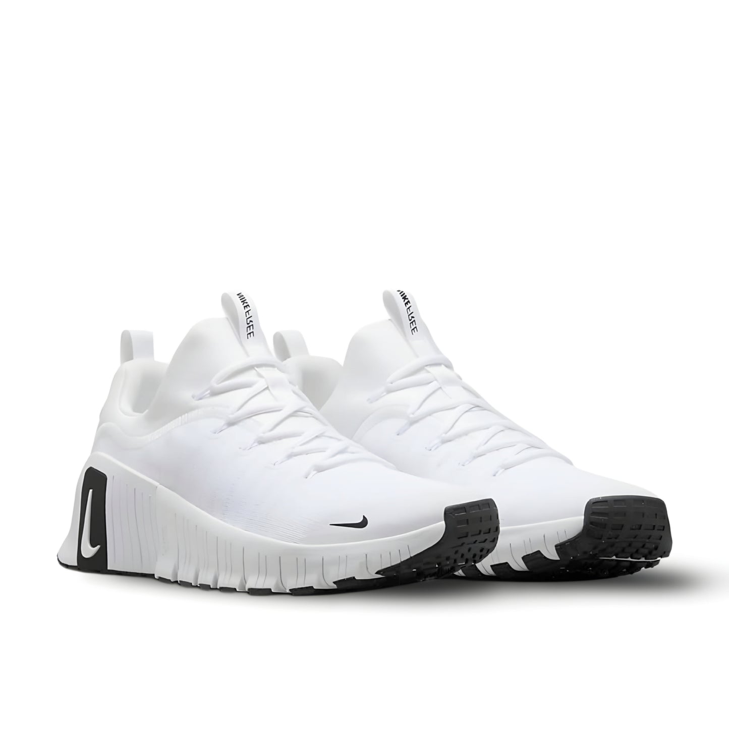 Nike Free Metcon 6 "White/White/Black" Shoes.