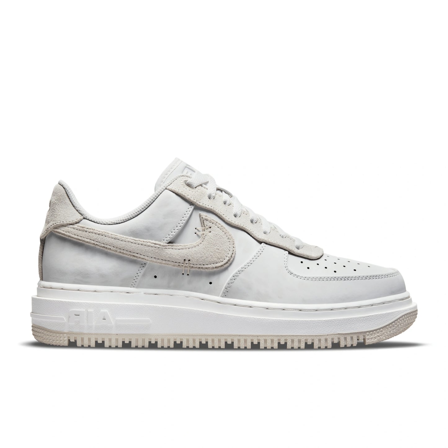 Nike Air Force 1 Luxe Summit White Unisex - premium neutral sneaker side view