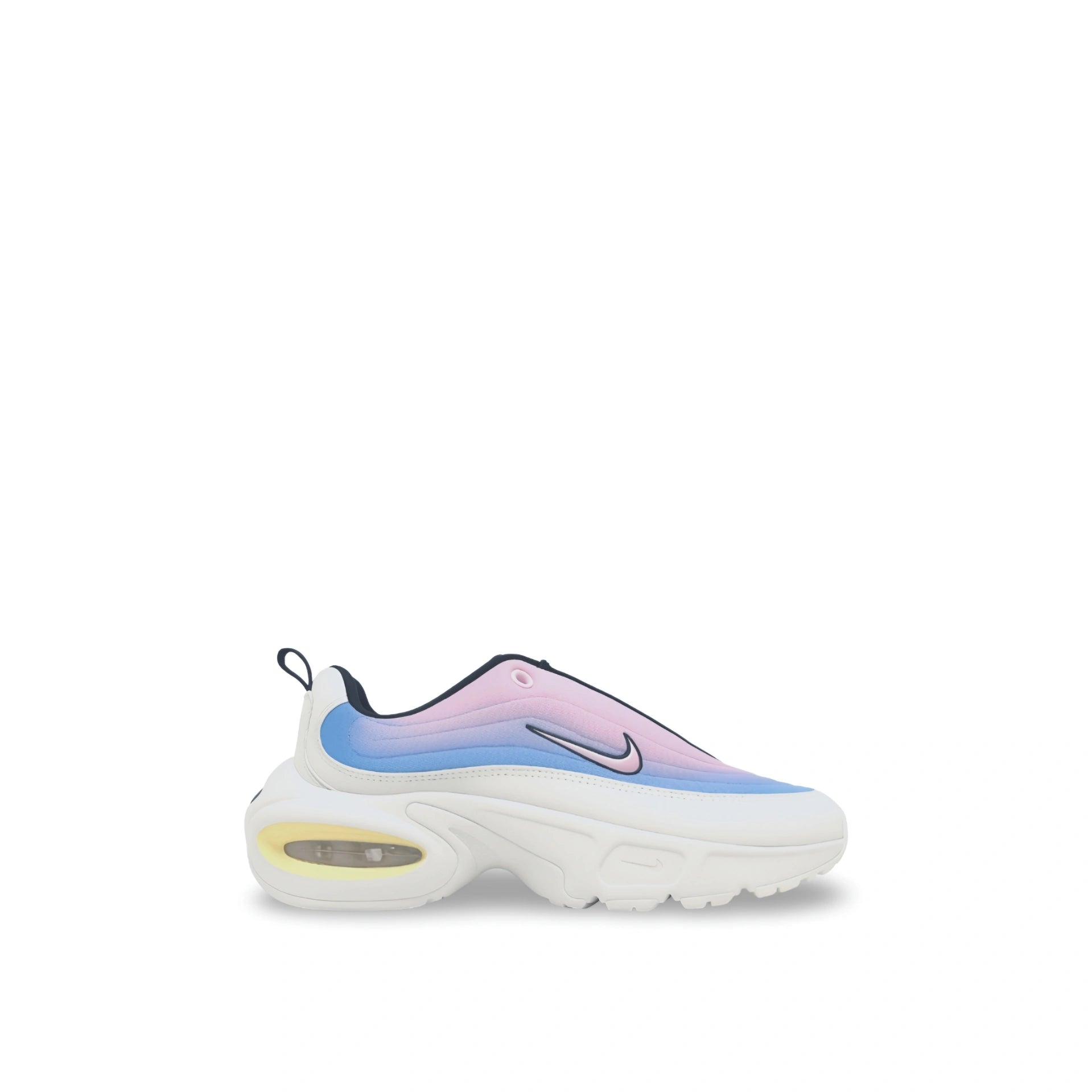 Kids Nike Air Max Portal Dawn sneakers in white, midnight navy and bright crimson with visible Air cushioning