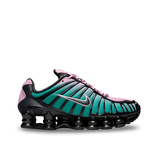 Nike Shox TL Fade Green/Pink Unisex Sneaker - gradient upper side view