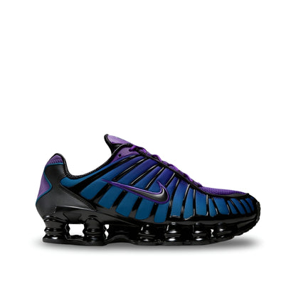 Nike Shox TL Voltage Purple Blue Force Black gradient unisex sneaker side view
