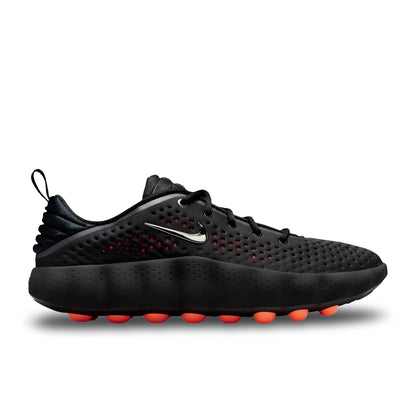 Nike Mind 002 Black Red sneakers side profile with perforated upper