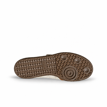 Dark gum outsole tread of Adidas Samba Jane Summer Glow Off White Gum