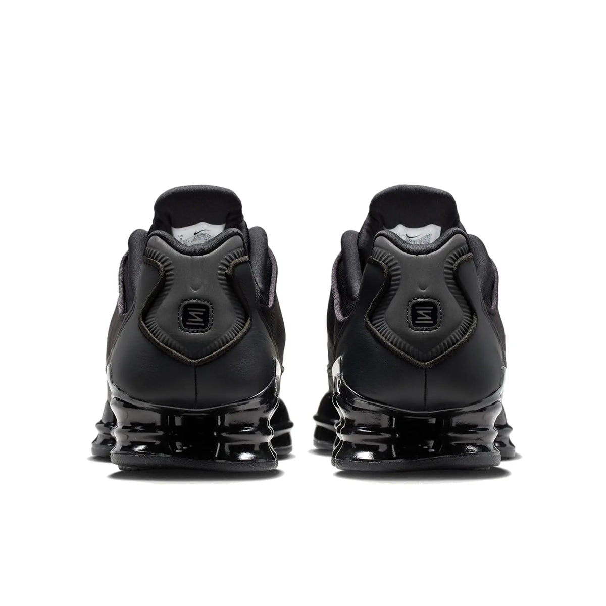 Rear view of Nike Shox TL Winterized Black unisex sneakers