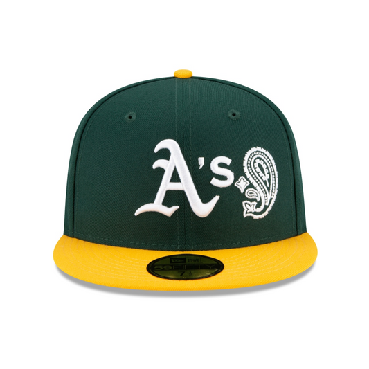 Oakland Athletics New Era Home Authentic Collection On-Field 59FIFTY Fitted Hat - Green/Yellow