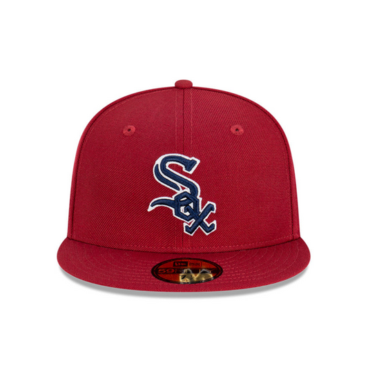 Chicago White Sox Bordeaux 59FIFTY MLB Fitted Hat