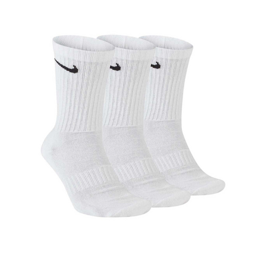 NIKE CUSHIONED CREW SOCKS X3 WHITE