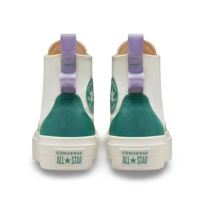 Converse All Star Lift Platform High Colorblock Overlay Algae Coast